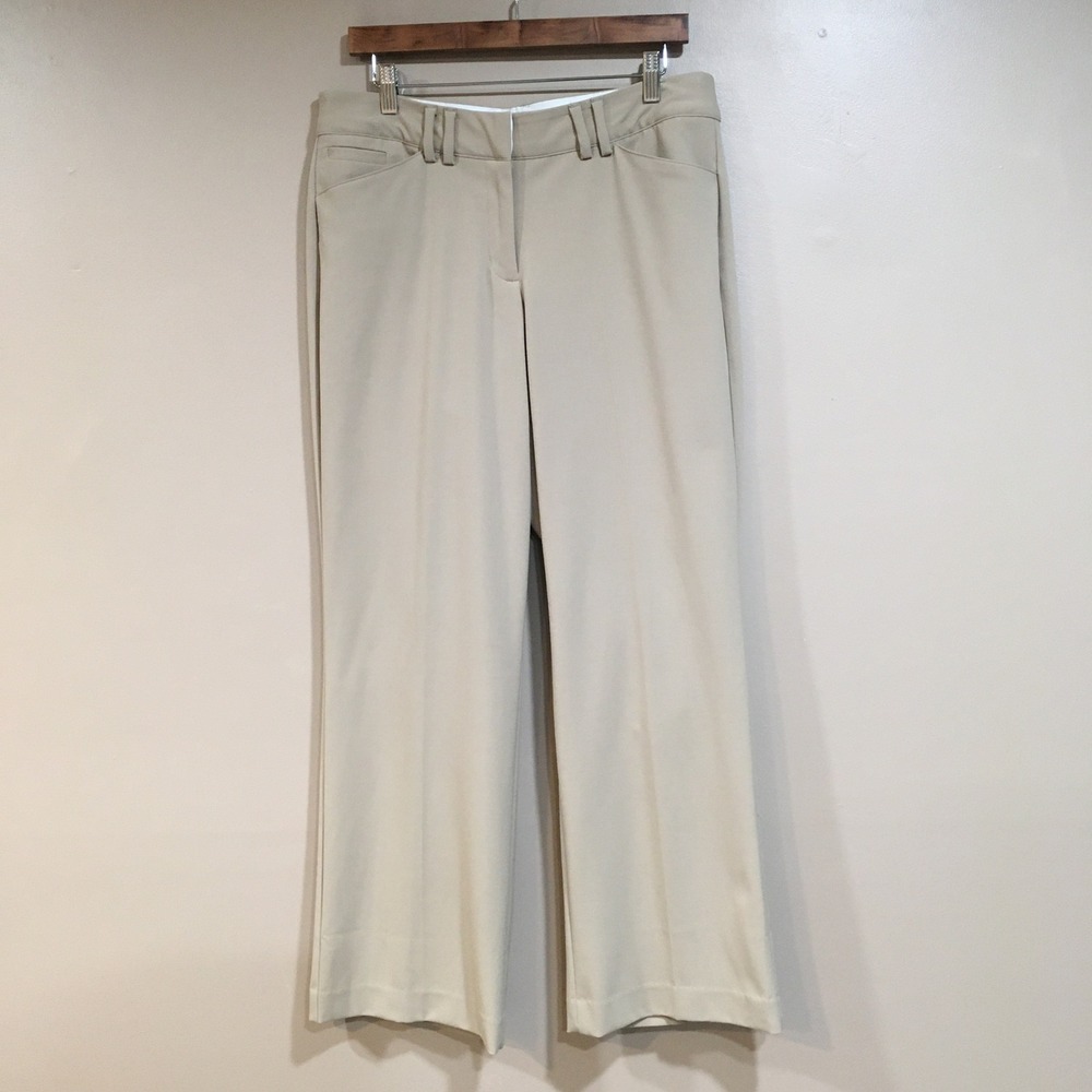 Lane Bryant The Lena Trouser Pants Womens 14 Beige Curvy Tummy Control Capsule